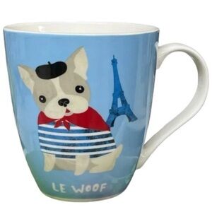 Pfaltzgraff LE WOOF sweet FRENCH BULLDOG 16 oz coffee mug "OO-LA-LA!" Cuteness